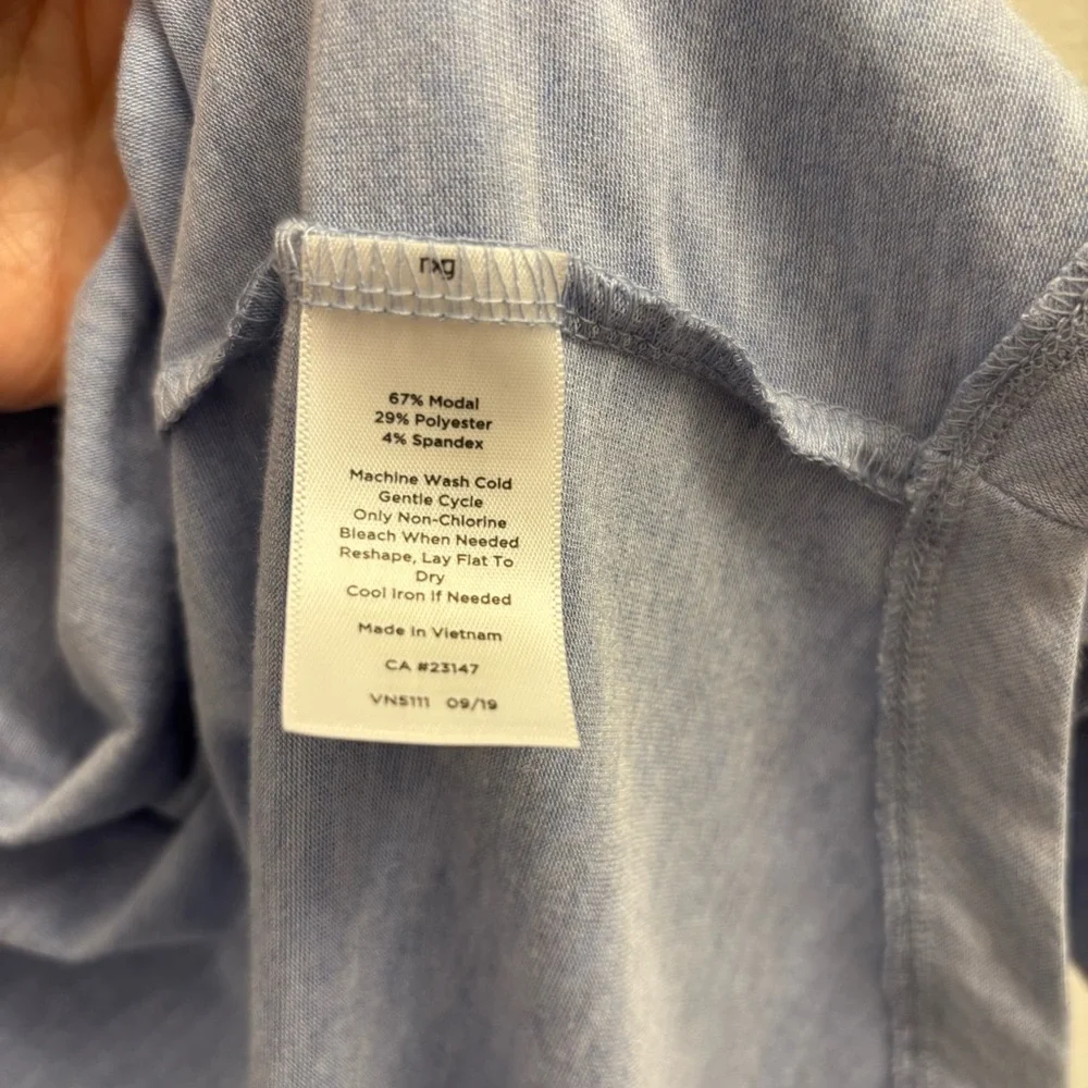 Talbots Light Blue Open Front Cardigan Lightweight Sweater‎ Large Long Sleeve